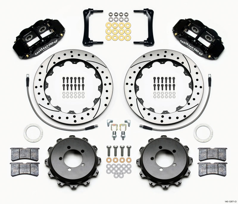 Wilwood 140-12871-d | Narrow Superlite 4R Rear Kit 12.88in Drilled 2012-Up Toyota / Scion FRS w/Lines; 2012-2021