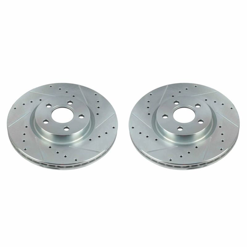 PowerStop ar85196xpr | Power Stop 18-20 Ford Transit Connect Front Evolution Drilled & Slotted Rotors - Pair; 2018-2020