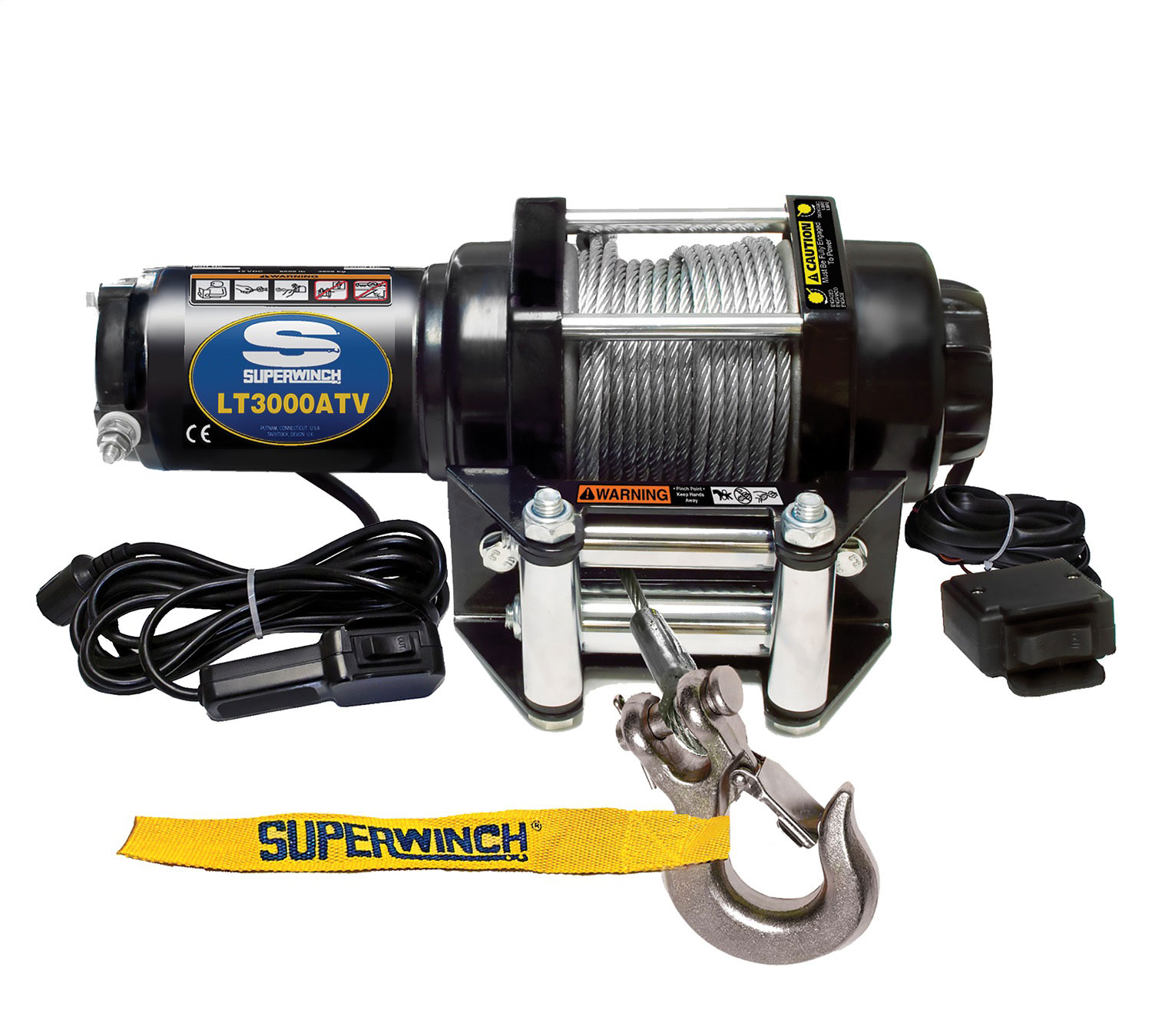 Superwinch 1130220 | 3000 LBS 12 VDC 3/16in x 50ft Steel Rope LT3000 Winch