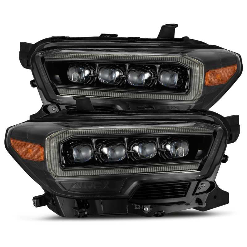 AlphaRex 880705 | Toyota Tacoma NOVA LED Projector Headlight Plank Style Alpha Black w/Activation Light; 2016-2020