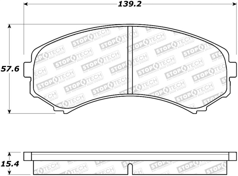 Stoptech 308.08670 | StopTech Street Brake Pads Honda Passport, Front; 2002-2002