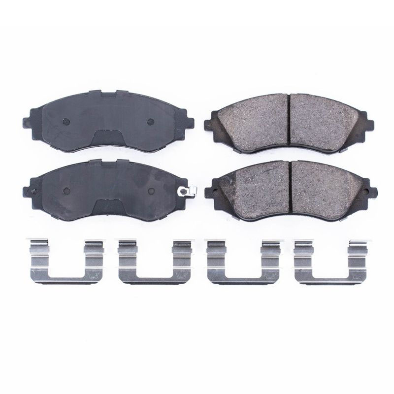 PowerStop 17797 | Power Stop 04-11 Chevrolet Aveo Front Z17 Evolution Ceramic Brake Pads w/Hardware; 2004-2011