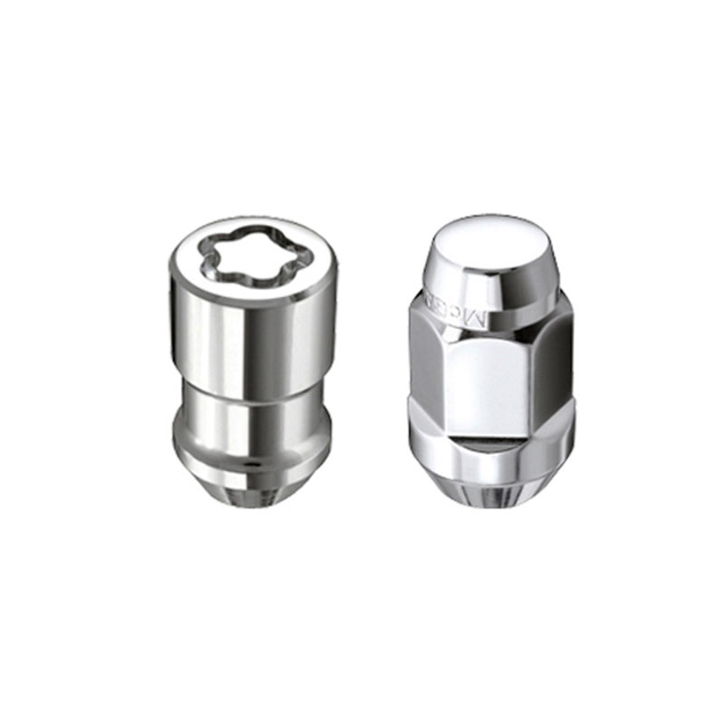 McGard 84537 | 5 Lug Hex Install Kit w/Locks (Cone Seat Nut / Bulge) M12X1.5 / 3/4 Hex / 1.45in L - Chrome