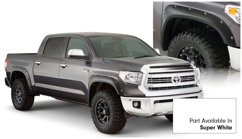 Bushwacker 30918-13 | 16-18 Toyota Tundra Fleetside Pocket Style Flares 4pc 66.7/78.7/97.6in Bed - Super White; 2016-2018