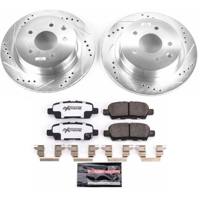 PowerStop k6761-26 | Power Stop 11-19 Nissan Leaf Rear Z26 Street Warrior Brake Kit; 2011-2019