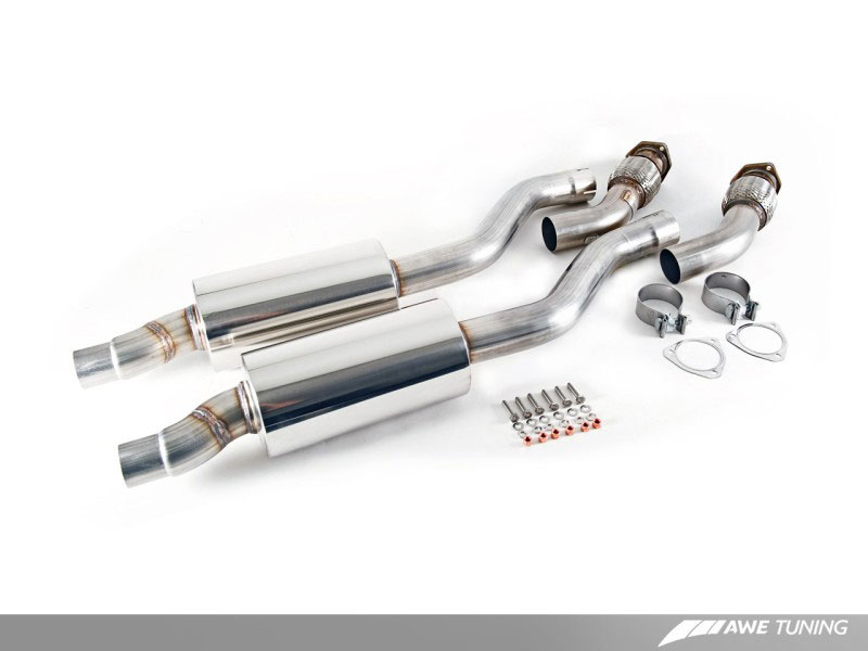 AWE Tuning 3215-11030 | Audi S5 Coupe 3.0T Resonated Downpipes; 2013-2017