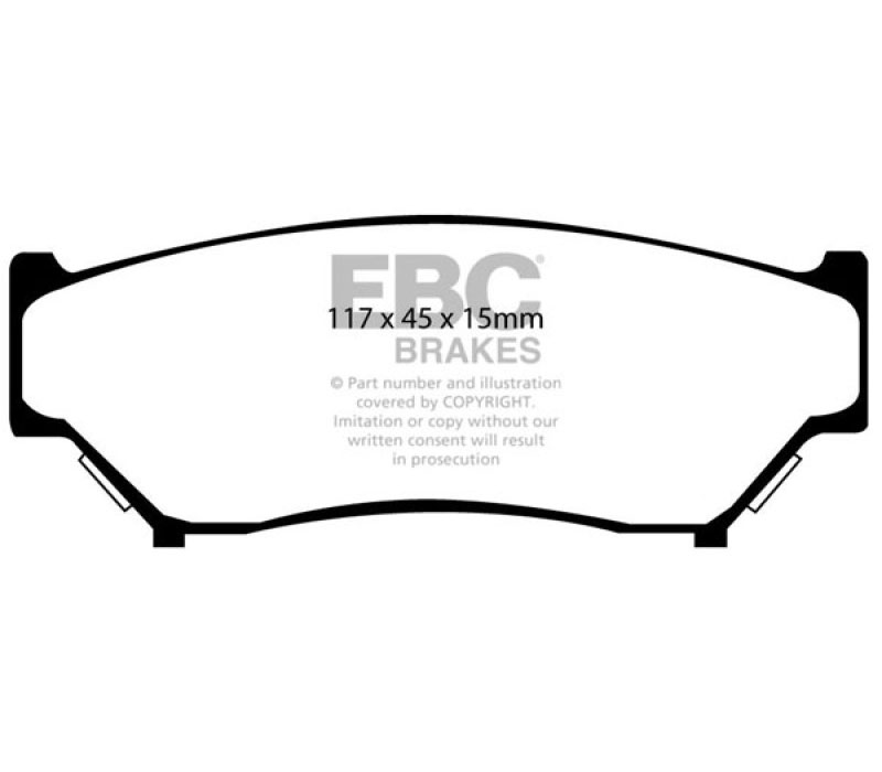 EBC ud807 | 99-03 Chevrolet Tracker 2.0 Ultimax2 Front Brake Pads; 1999-2003