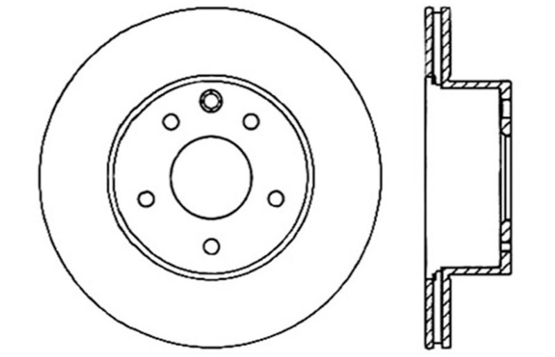 Stoptech 128.42088L | StopTech Infiniti EX35 Sport Cross Drilled Brake Rotor, Rear Left; 2008-2012