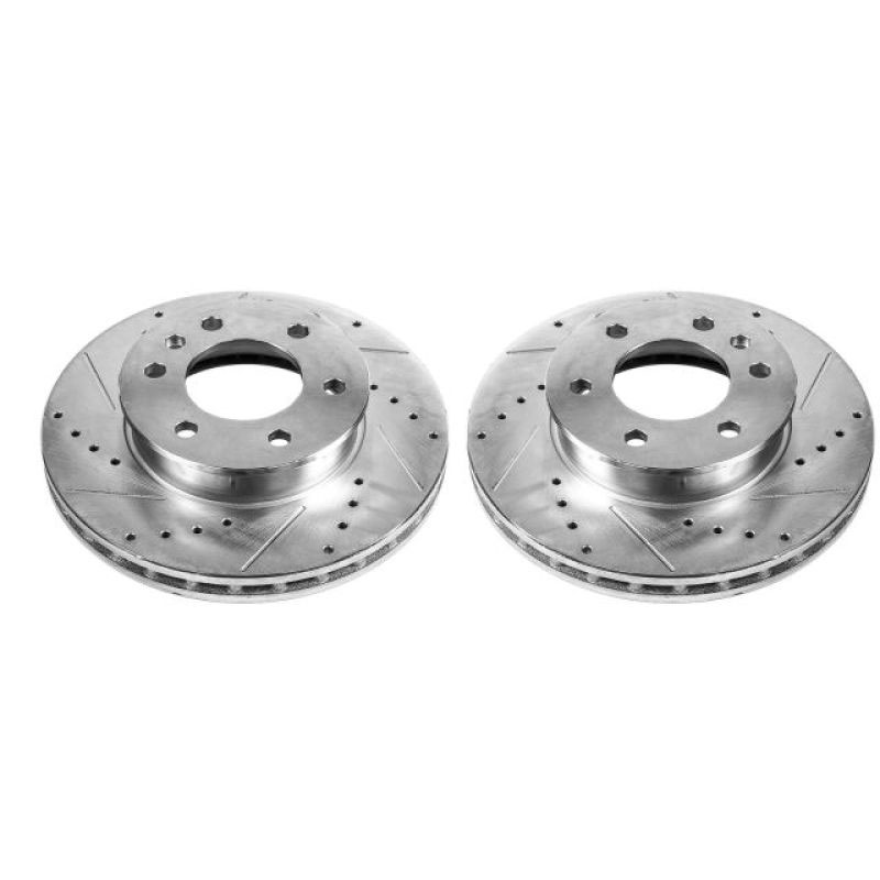 PowerStop ebr871xpr | Power Stop 07-09 Dodge Sprinter 2500 Front Evolution Drilled & Slotted Rotors - Pair; 2007-2009