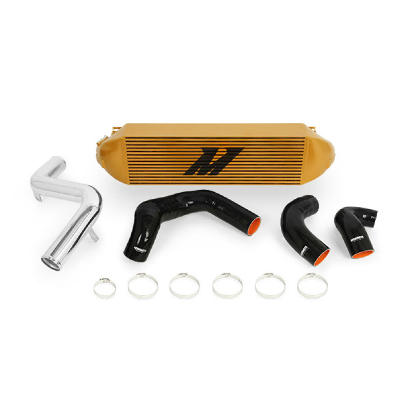 Mishimoto mmint-fost-13kpgd | 2013+ Ford Focus ST Gold Intercooler w/ Polished Pipes; 2013-2020