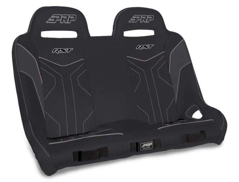 PRP Seats a4901-203 | PRP Polaris RZR XP4 1000/XP4 Turbo/XP4 Turbo S RST Rear Suspension Bench- Black/Grey; 2014-2022