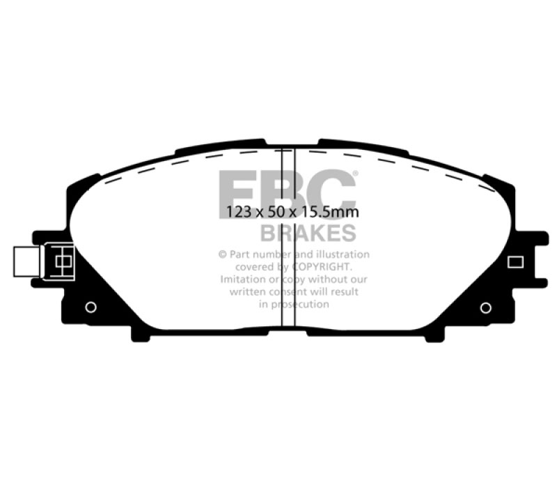 EBC ud11841 | 11+ Lexus CT200h 1.8 Hybrid Ultimax2 Front Brake Pads