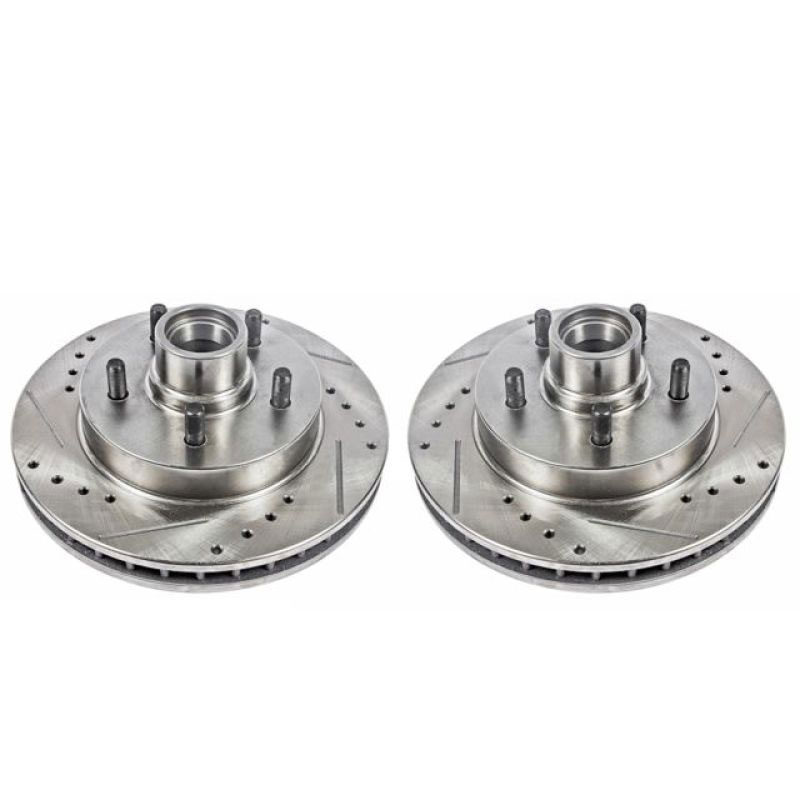 PowerStop ar8625xpr | Power Stop 95-99 Chevrolet C1500 Front Evolution Drilled & Slotted Rotors - Pair; 1995-1999