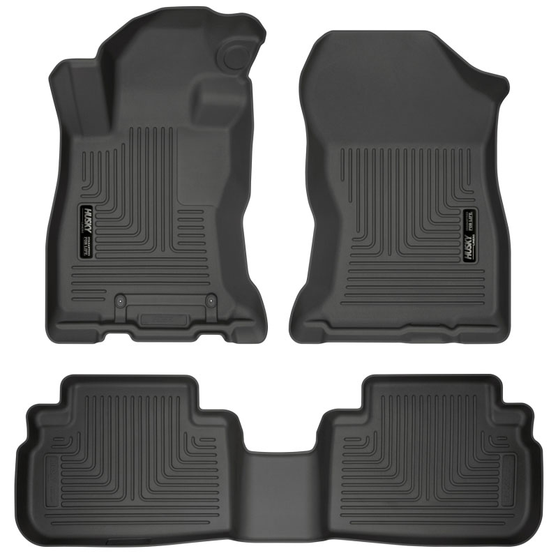 Husky Liners 95891 | 2019 Subaru Forester Weatherbeater Black Front & 2nd Seat Floor Liners; 2019-2022