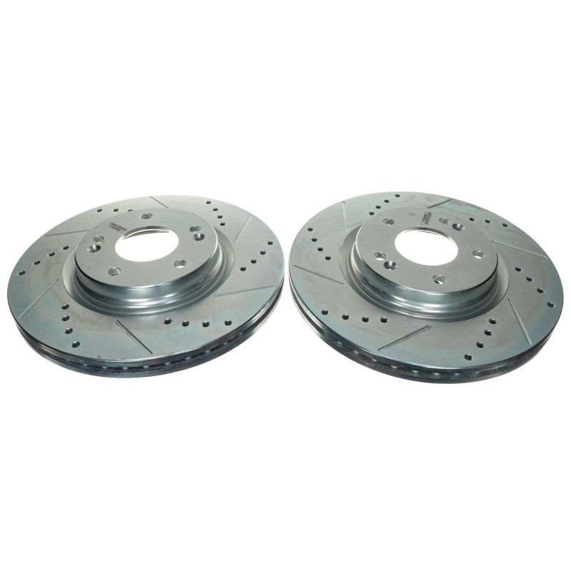 PowerStop jbr1908xpr | Power Stop 21-22 Kia K5 Front Drilled & Slotted Rotor (Pair); 2021-2022