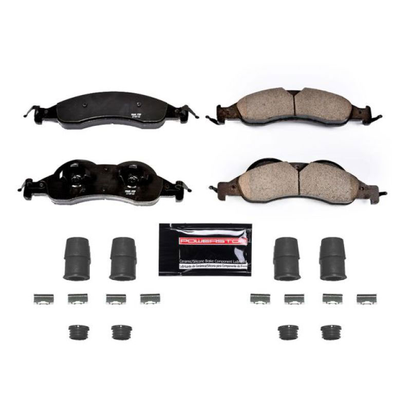 PowerStop z23-1278 | Power Stop 07-09 Ford Expedition Front Z23 Evolution Sport Brake Pads w/Hardware; 2007-2009