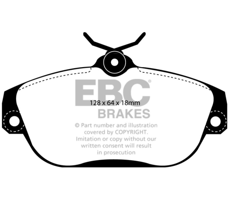 EBC dp31095c | 91-93 Volvo 740 2.3 (ABS) (Girling) Redstuff Front Brake Pads; 1991-1993