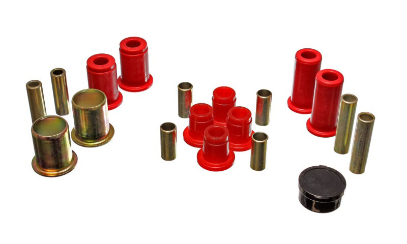 Energy Suspension 5.3115r | 87-96 Dodge Dakota 2WD Red Front End Control Arm Bushing Set; 1987-1996