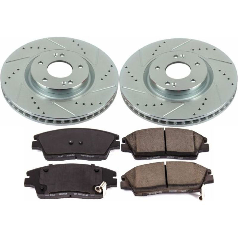 PowerStop k7343 | Power Stop 15-17 Hyundai Tucson Front Z23 Evolution Sport Brake Kit; 2015-2017