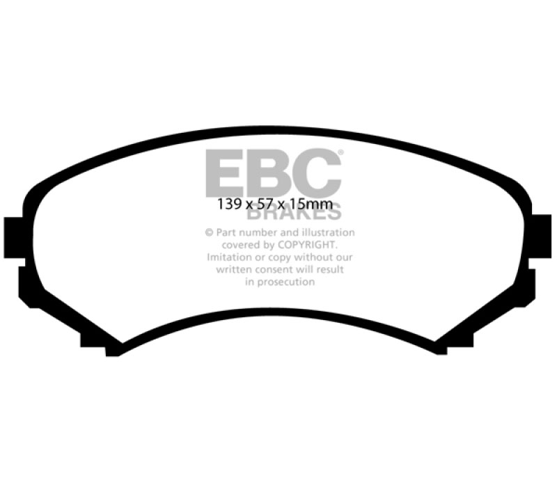 EBC dp61619 | 02-03 Honda Passport 3.2 Greenstuff Front Brake Pads; 2002-2003