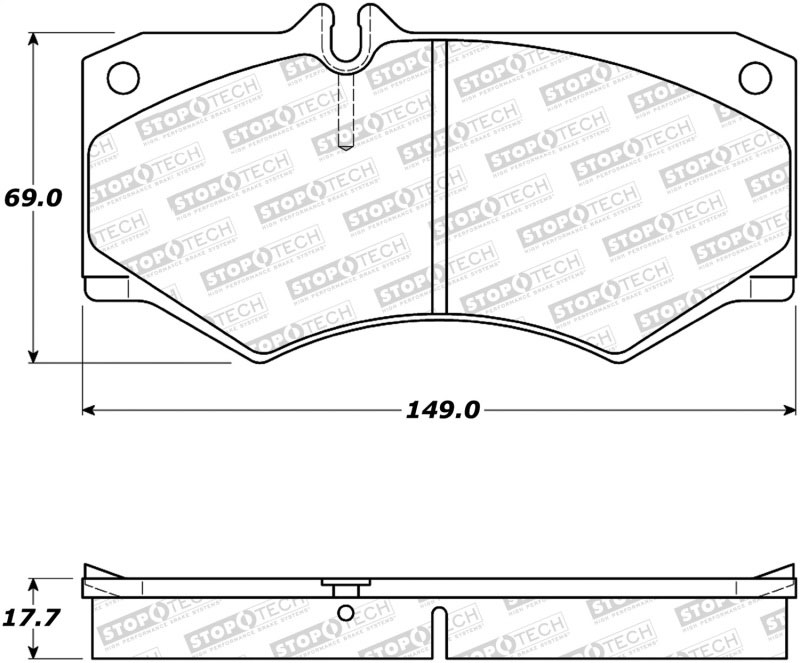 Stoptech 308.09270 | StopTech Street Brake Pads Mercedes-Benz G500, Front; 2002-2008