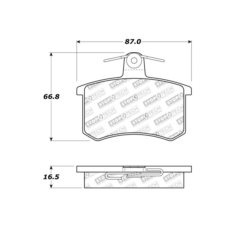 Stoptech 308.02280 | StopTech Street Brake Pads Audi S6, Rear; 1995-1997