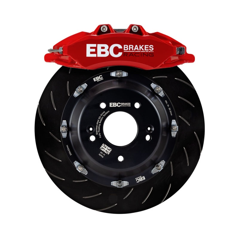 EBC bbk033red2 | Racing 20-23 Volkswagen Golf R Red Apollo-6 Calipers 380mm Rotors Front Big Brake Kit; 2020-2023