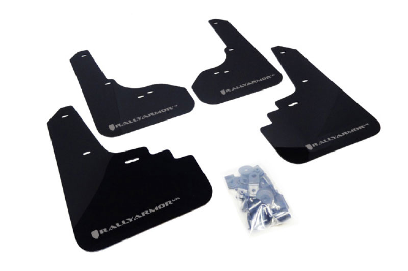 Rally Armor mf4-ur-blk/sil | 2005-2009 Legacy GT and Outback UR Black Mud Flap w/ Silver Logo; 2005-2009