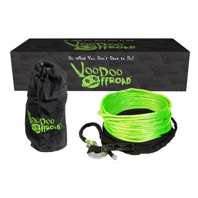 Voodoo Offroad 1400001a | 2.0 Santeria Series 1/4in x 50 ft Winch Line for UTV - Green