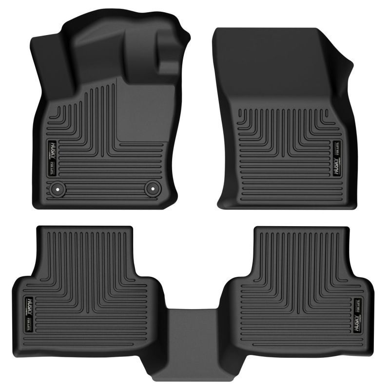 Husky Liners 95251 | 2022 Volkswagen Taos Weatherbeater Black Front & 2nd Seat Floor Liners