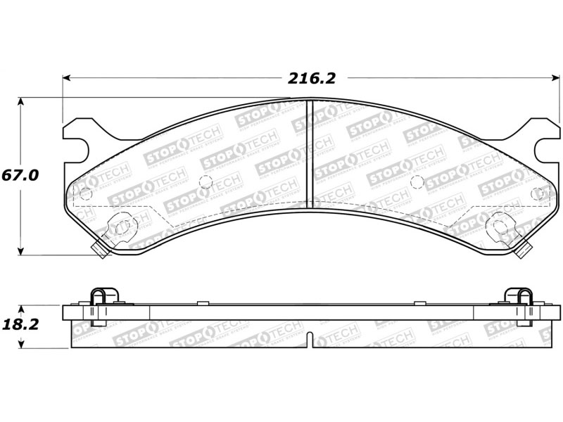 Stoptech 308.07840 | StopTech Street Brake Pads GMC Sierra 2500 HD, Front; 2001-2010