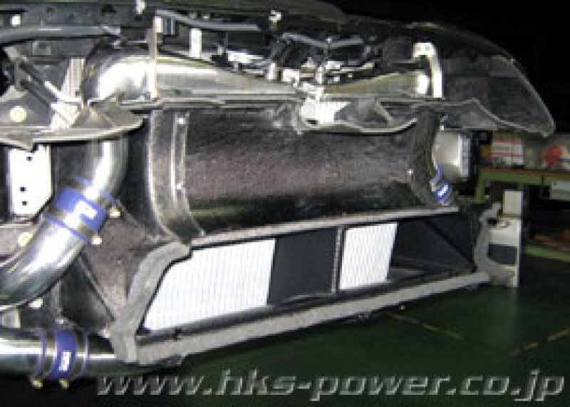 HKS 13001-an013 | 09 Nissan GTR R35 2 Core FMIC includes Carbon Air Duct and Full Piping Kits; 2009-2009