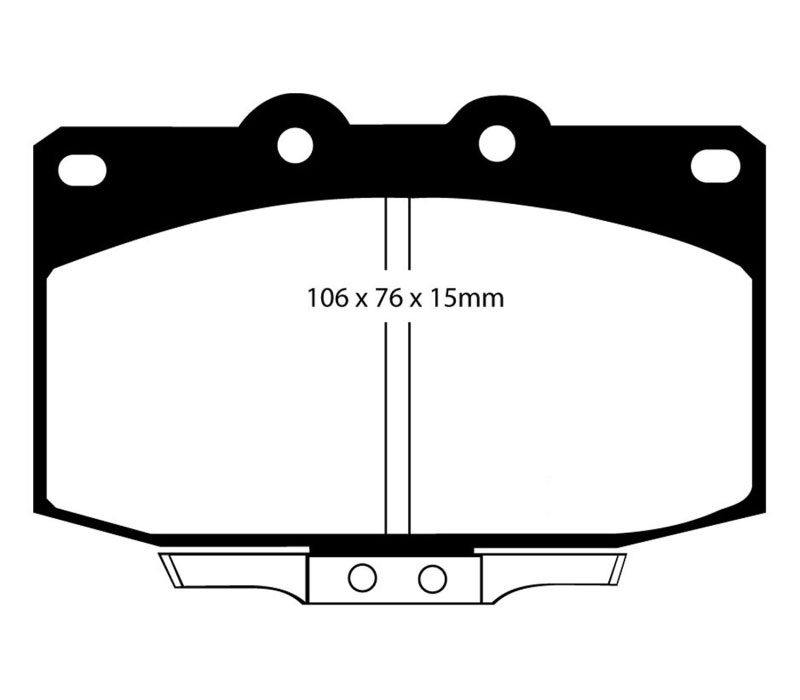 EBC dp5763ndx | 86-89 Mazda RX7 2.4 (1.3 Rotary)(Vented Rear Rotors) Bluestuff Front Brake Pads; 1986-1989