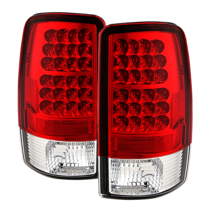 SPYDER 5001542 | Spyder CHEVROLET SUBURBAN / TAHOE & GMC YUKON / DENALI Led Tail Lights - Red Clear - (ALT-YD-CD00-LED-RC); 2000-2006