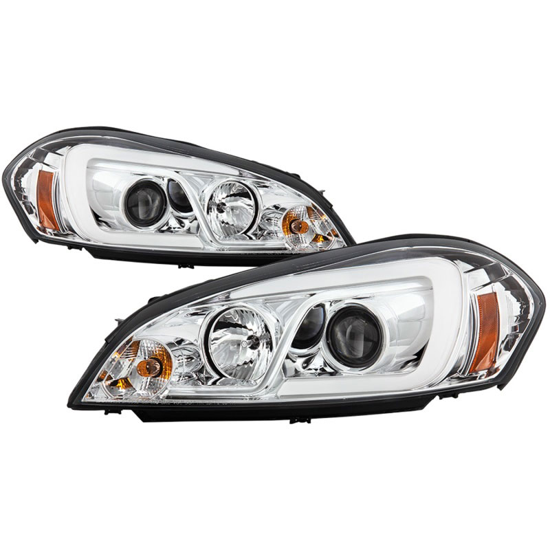 SPYDER 5086686 | Spyder 06-13 Chevy Impala / 06-07 Chevy Monte Carlo Projector Headlights - Light Bar - Chrome; 2006-2013