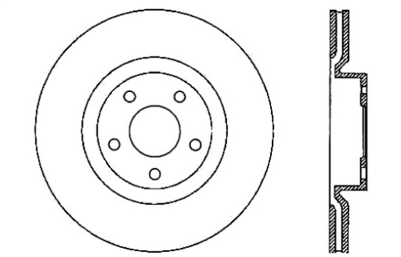 Stoptech 127.62085L | StopTech Cadillac XLR Sport Drilled/Slotted Rotor, Front Left; 2005-2007