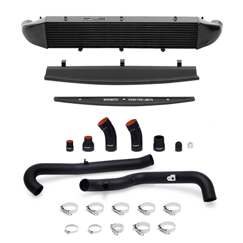 Mishimoto mmint-fist-14kbbk | 2014-2016 Ford Fiesta ST 1.6L Front Mount Intercooler (Black) Kit w/ Pipes (Black); 2014-2016