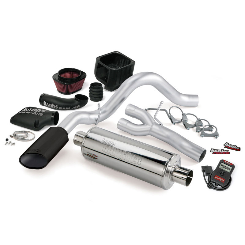 Banks Power 48030-b | 99-02 Chevy 4.8-5.3L ECSB Stinger System - SS Single Exhaust w/ Black Tip; 1999-2002