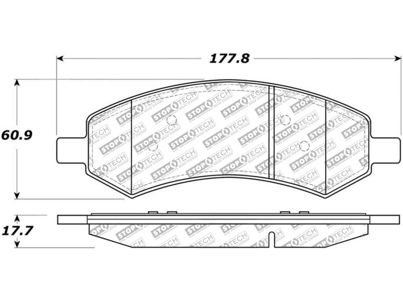 Stoptech 305.10840 | StopTech Street Select Brake Pads Dodge Dakota Replace Phenolic Piston Calipers in Pairs, Front; 2005-2008