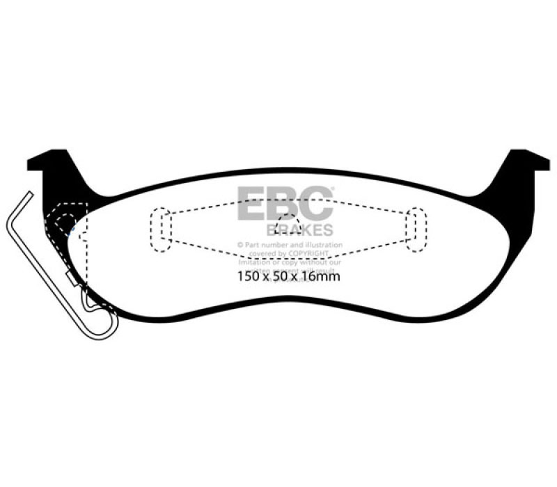 EBC ud932 | 03+ Ford Crown Victoria 4.6 Ultimax2 Rear Brake Pads; 2003-2023