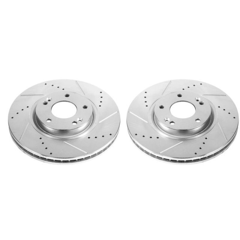 PowerStop jbr1323xpr | Power Stop 06-11 Hyundai Azera Front Evolution Drilled & Slotted Rotors - Pair; 2006-2011