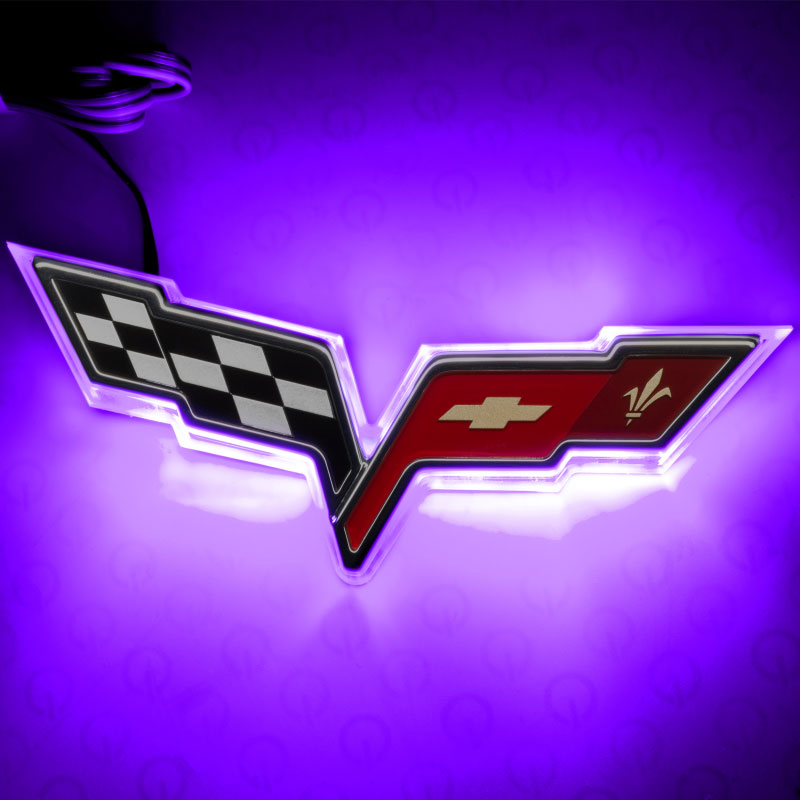 Oracle Lighting 3098-007 | Oracle Chevrolet Corvette C6 Illuminated Emblem - Dual Intensity - UV/Purple; 2005-2010