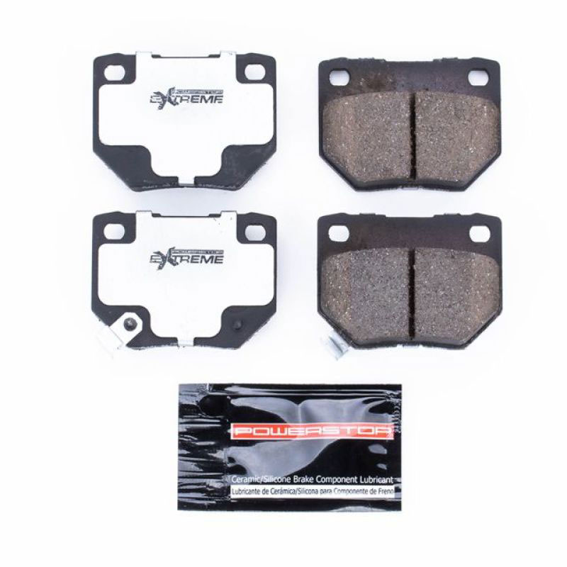 PowerStop z26-461 | Power Stop 90-96 Nissan 300ZX Rear Z26 Extreme Street Brake Pads w/Hardware; 1990-1996