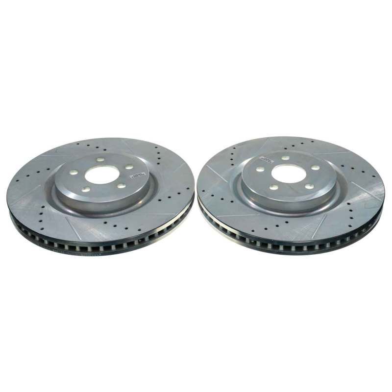 PowerStop ar85200xpr | Power Stop 19-22 Ford Edge Front Evolution Drilled & Slotted Rotor (Pair); 2022-2022