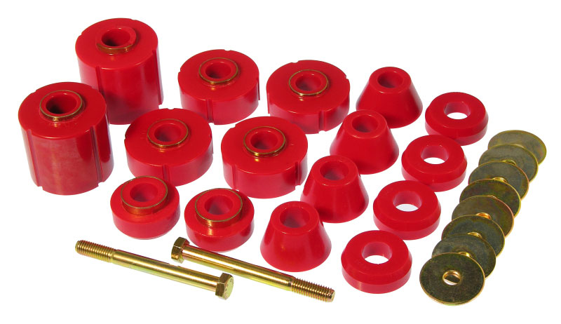 Prothane 7-135 | 75-79 GM 1/2 / 3/4 / 1T 2/4wd Body Mount - Red; 1975-1979