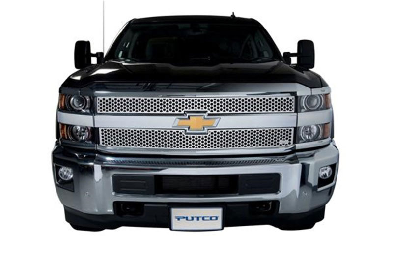 Putco 84201 | 15-19 Chevy Silverado HD Punch Stainless Steel Grilles; 2015-2019