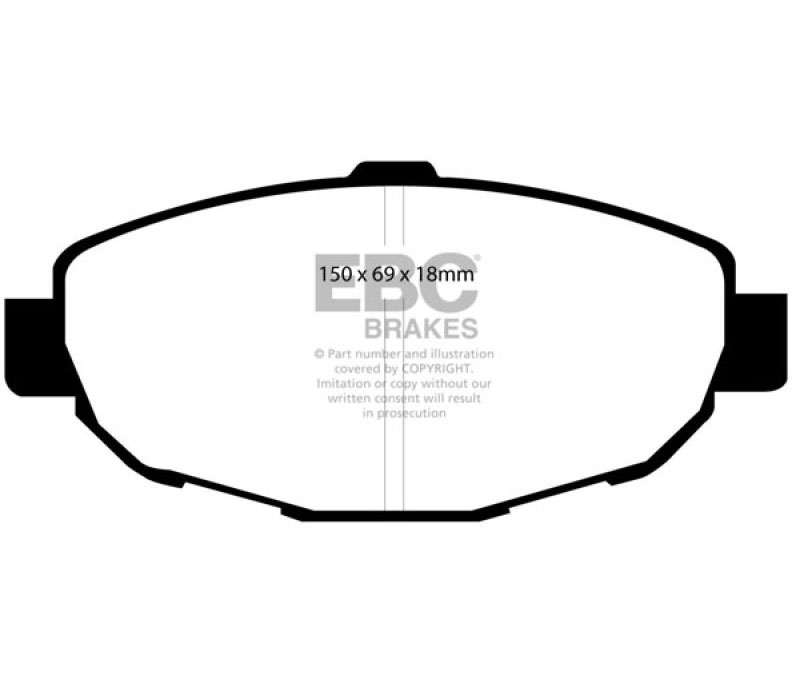 EBC dp41007r | 99-01 Lexus SC300 3.0 Yellowstuff Front Brake Pads; 1999-2001