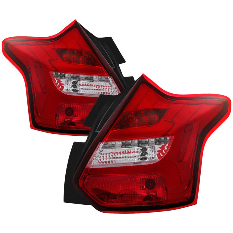 SPYDER 5085153 | Spyder 12-14 Ford Focus 5DR LED Tail Lights - Red Clear (ALT-YD-FF12-LED-RC); 2012-2014