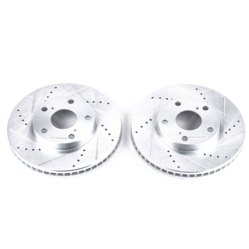 PowerStop jbr712xpr | Power Stop 92-01 Lexus ES300 Front Evolution Drilled & Slotted Rotors - Pair; 1992-2001