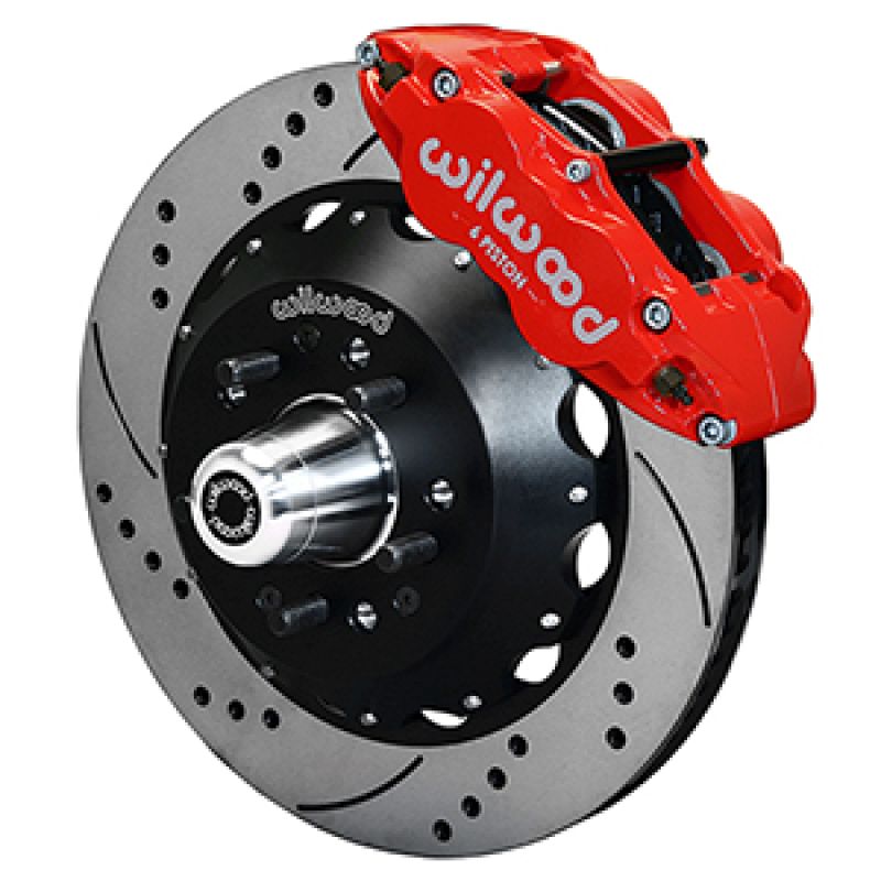 Wilwood 14016909dr | 55-57 Chevy Bel Air Superlite 6R Kit, 5 x 4.50in/4.75in Hub - 14.00in D&S Rotor - Red; 1955-1957